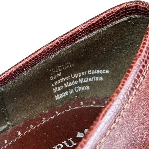 Naturalizer Honor Pumps Women Size 6 1/2 Burgundy Brown Leather Tasseled Buckle - Picture 10 of 11